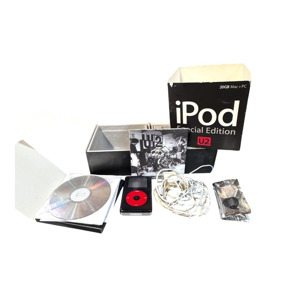 Apple iPod U2 Special Edition 2004 4th Gen Black Red 20GB WITH BOX Bono Edge VTG